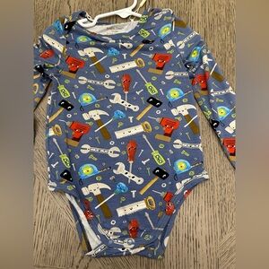 Angel Dear Blue Tool Print Kids Bodysuit
